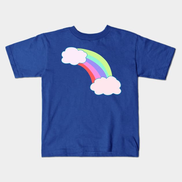 Rainbow Clouds Kids T-Shirt by saradaboru